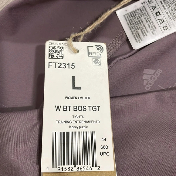 NWT Adidas Training Tights Entrenamiento Legacy Purple L - Picture 11 of 16